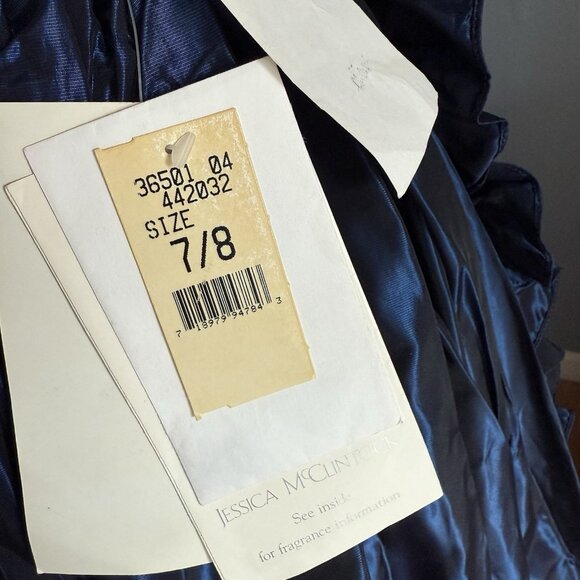 Vtg Jessica McClintock Gunne Sax Blue Taffeta Formal Maxi Skirt - Picture 10 of 11